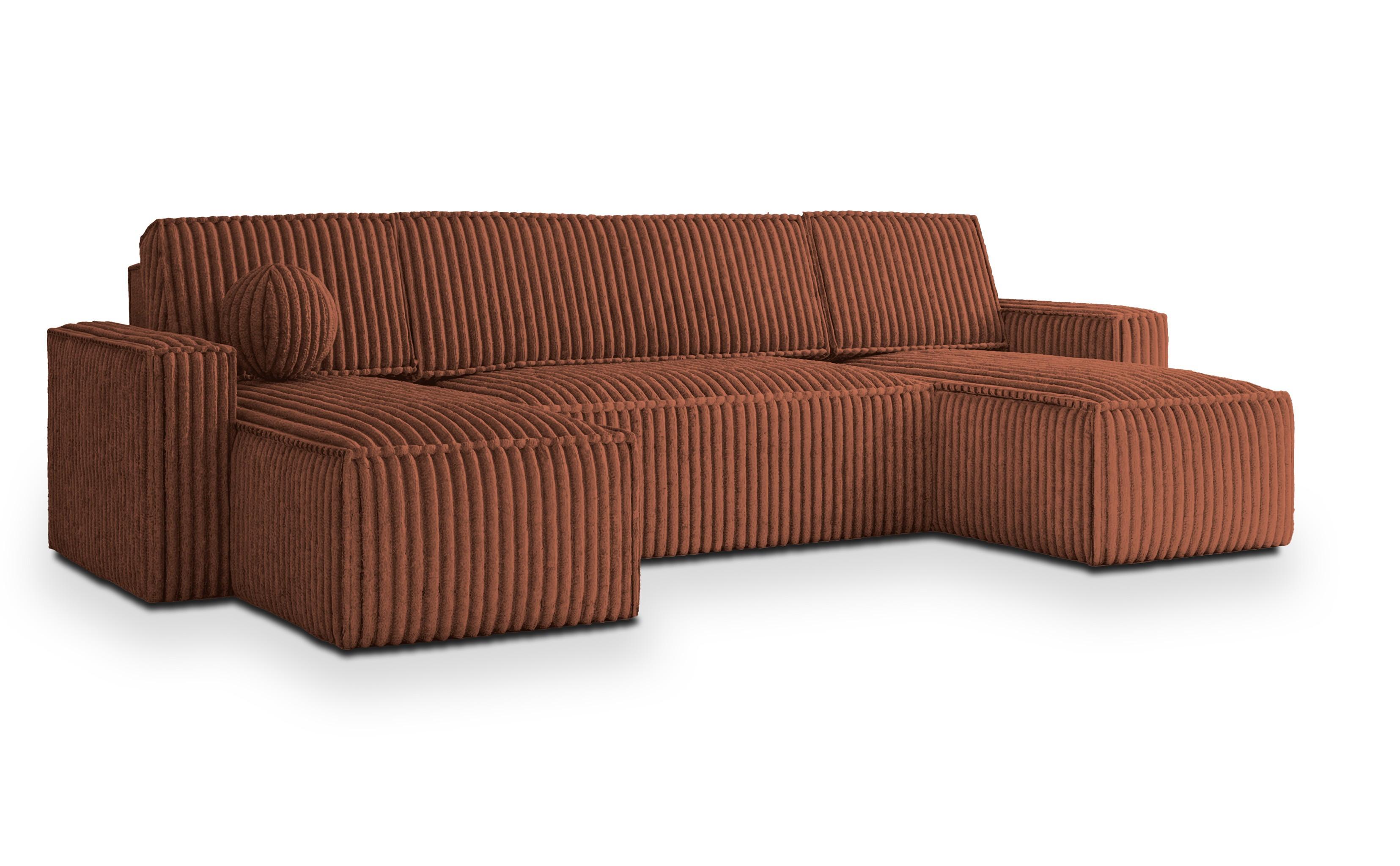 wohnli-moebel-suche-800000985273 Wohnli Möbelsuche - WOHNLANDSCHAFT PESANO T Braun Kordstoff mit Schlaffunktion