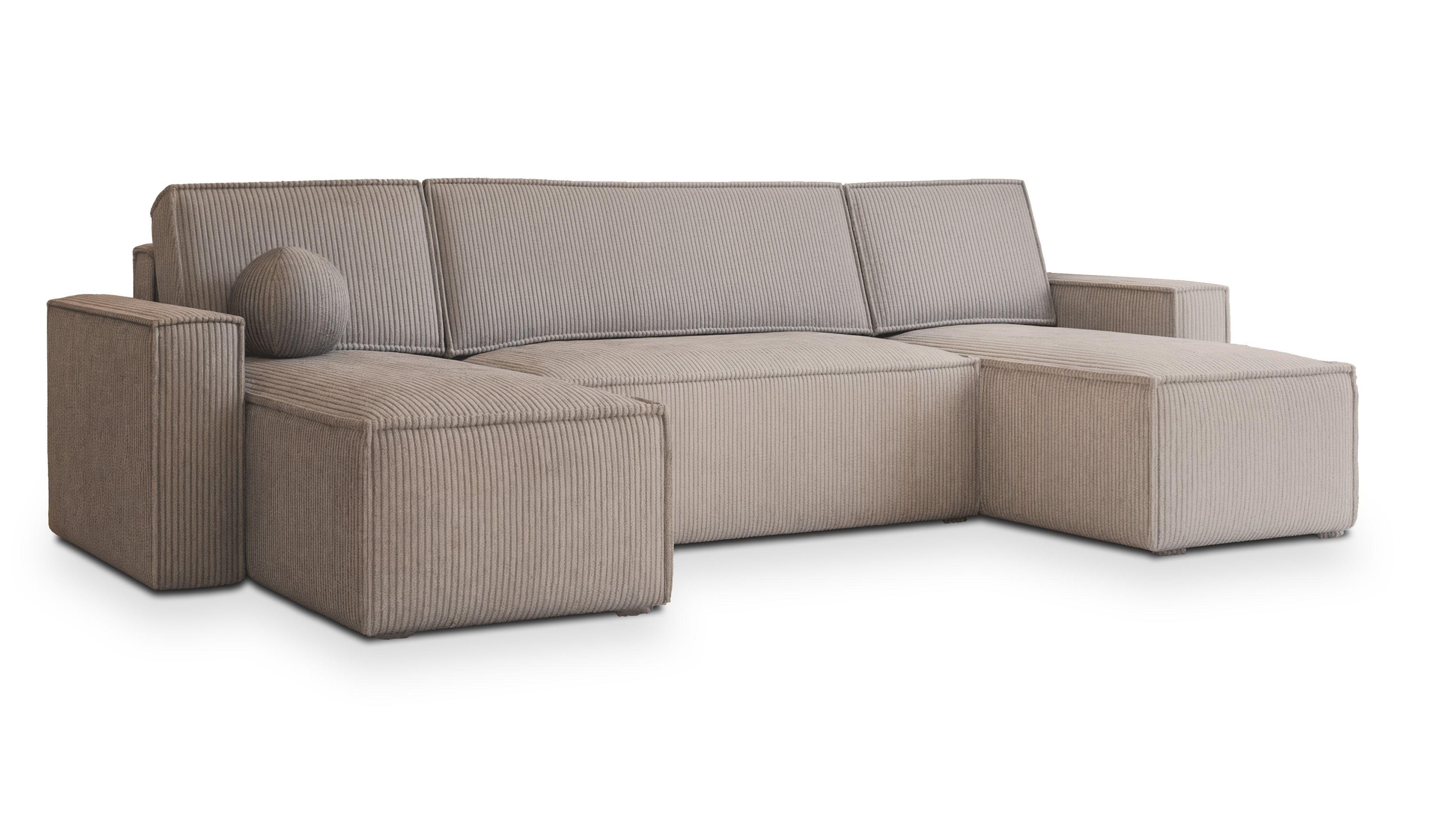 wohnli-moebel-suche-800000985287 Wohnli Möbelsuche - WOHNLANDSCHAFT PESANO P Beige Kordstoff mit Schlaffunktion