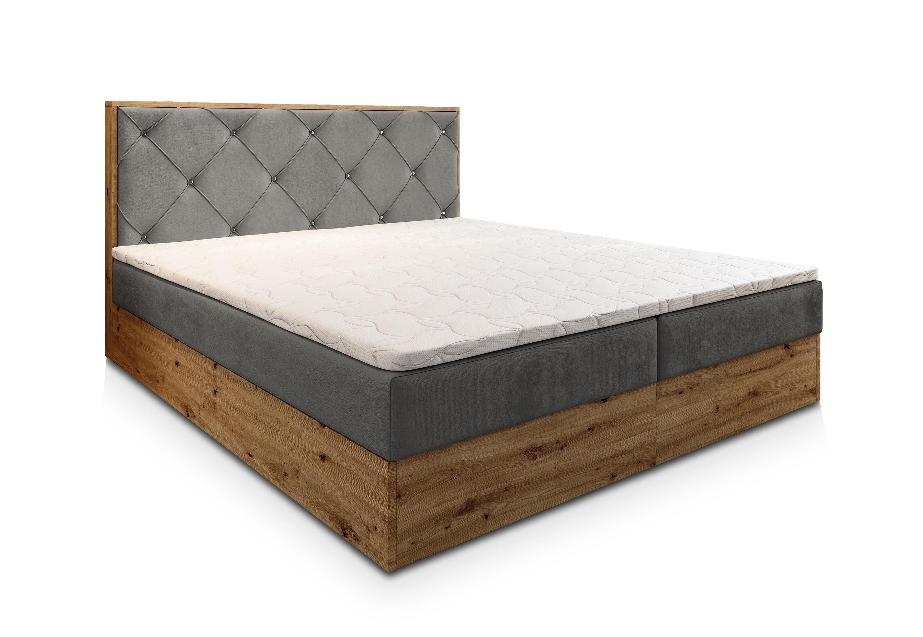 wohnli-moebel-suche-800000985309 Wohnli Möbelsuche - BOXBETT FOSCO 140x200 cm mit Matratze und Topper - Grau