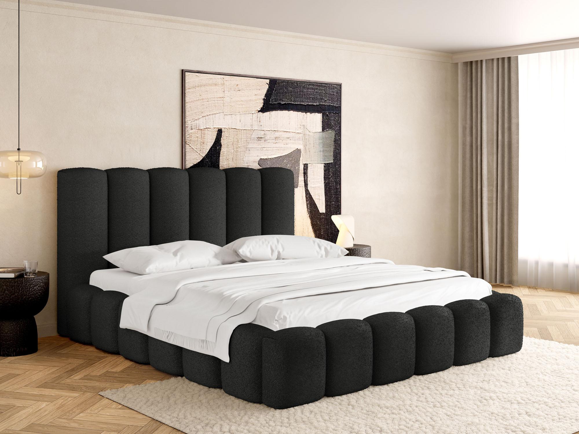 Schwarz Boucle 180x200 cm