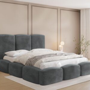 Grau Samt Velours 120x200 cm