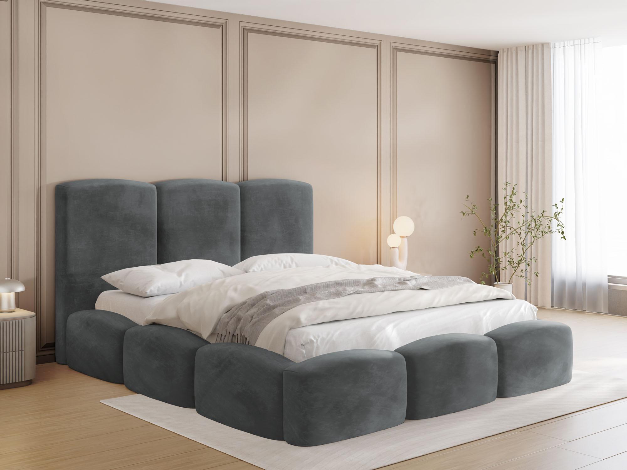 Grau Samt Velours 120x200 cm