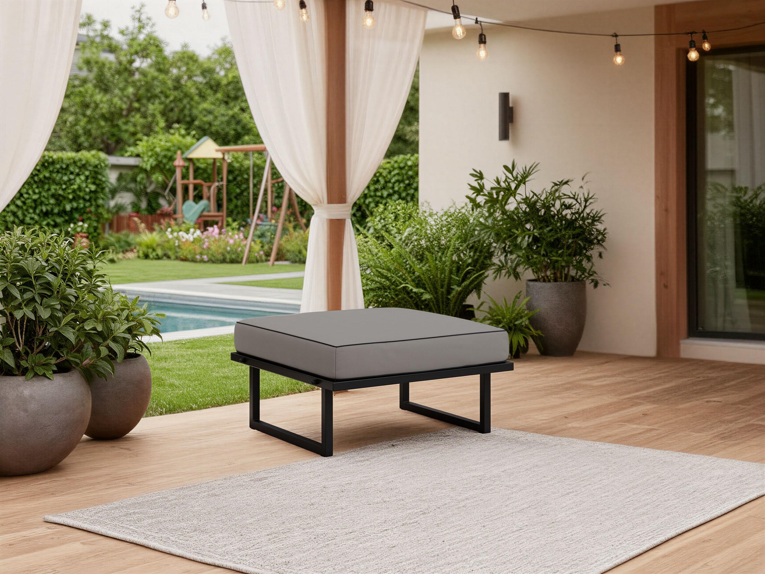 wohnli-moebel-suche-800000990313-1 SITZHOCKER Elba - Grau Textil MKS Möbel > Sessel > Hocker Grau