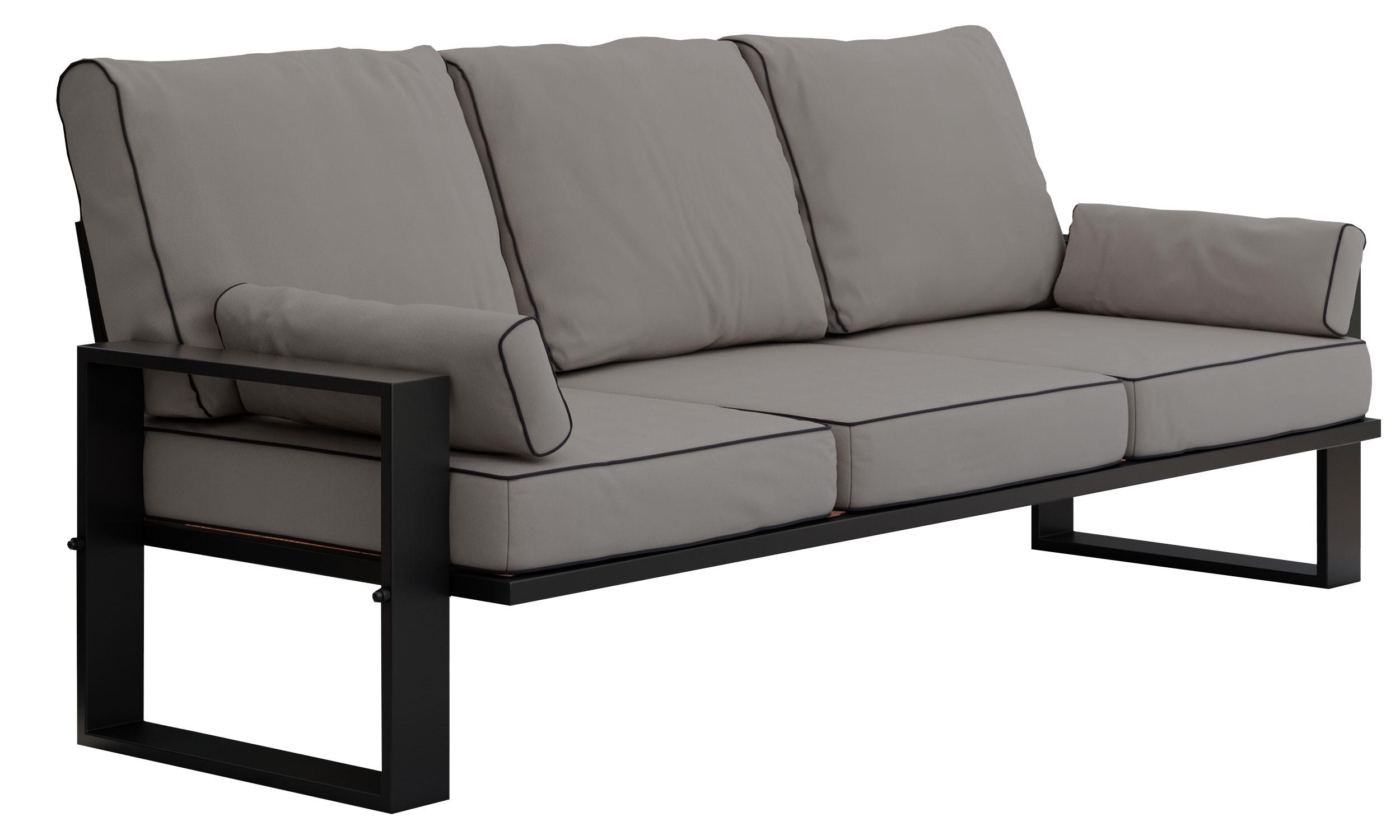 Wohnli Möbelsuche - GARTENSOFA Elba 3 Sitzer - Grau