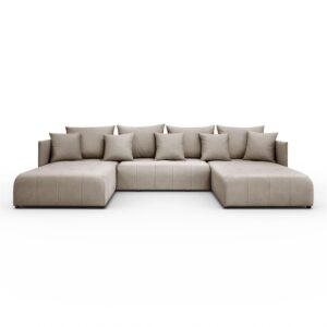 wohnli-moebel-suche-800000990729-1 WOHNLANDSCHAFT APOLLO U mit Schlaffunktion und Bettzeugkasten Textil Lookway Möbel > Sofas & Couches > Wohnlandschaften > Wohnlandschaften U-Form Beige