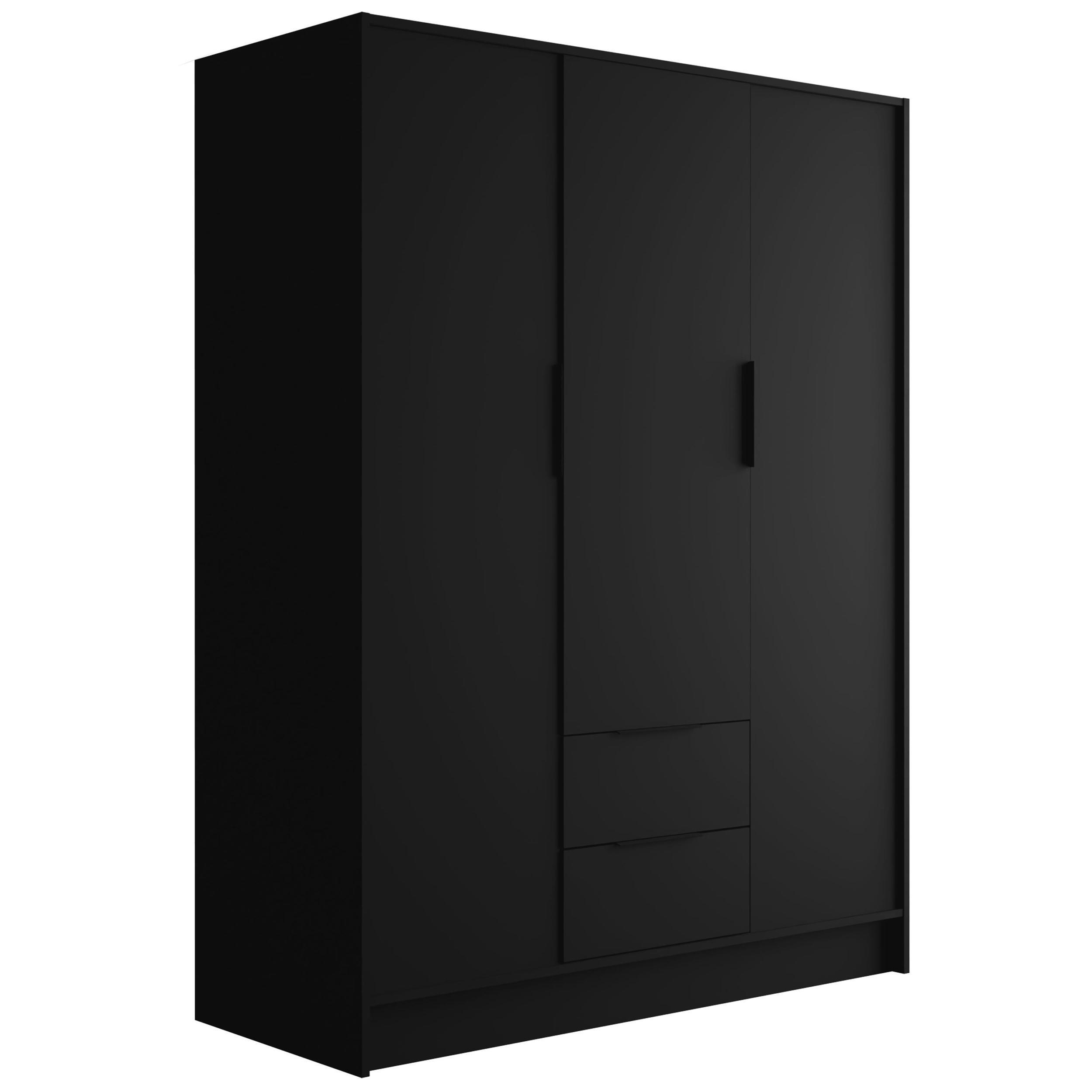 wohnli-moebel-suche-800000993353 Wohnli Möbelsuche - KLEIDERSCHRANK mit Flügeltüren KOLIN 150x200cm Schwarz