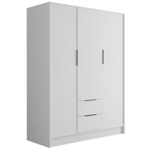 wohnli-moebel-suche-800000993407 Wohnli Möbelsuche - KLEIDERSCHRANK mit Flügeltüren KOLIN 150x200cm Weiß / Weiß