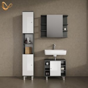 wohnli-moebel-suche-800000993821-1 WASCHBECKENUNTERSCHRANK Fucino Anthrazit 60 x 54 cm Holzwerkstoff Livinity® Möbel > Schränke > Badezimmerschränke > Waschbeckenunterschränke Anthrazit