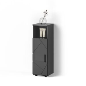 Wohnli Möbelsuche - MIDISCHRANK Ronco Anthrazit Hochglanz 30 x 95 cm