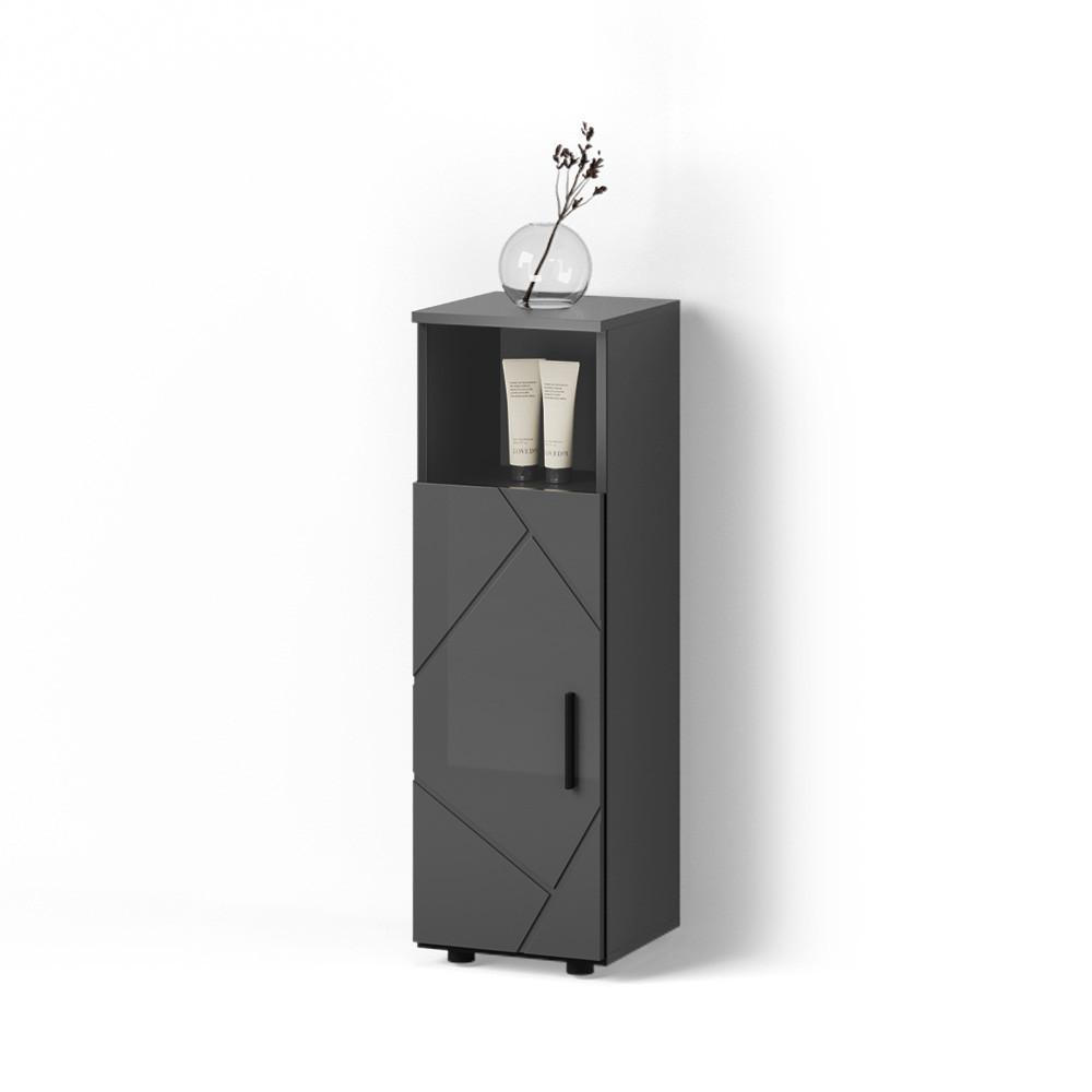 wohnli-moebel-suche-800000993937 Wohnli Möbelsuche - MIDISCHRANK Ronco Anthrazit Hochglanz 30 x 95 cm