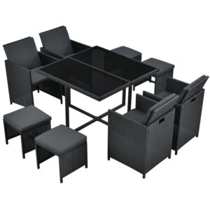 wohnli-moebel-suche-800000996160 Wohnli Möbelsuche - GARTENMÖBELSET Baracoa schwarz 9-tlg.