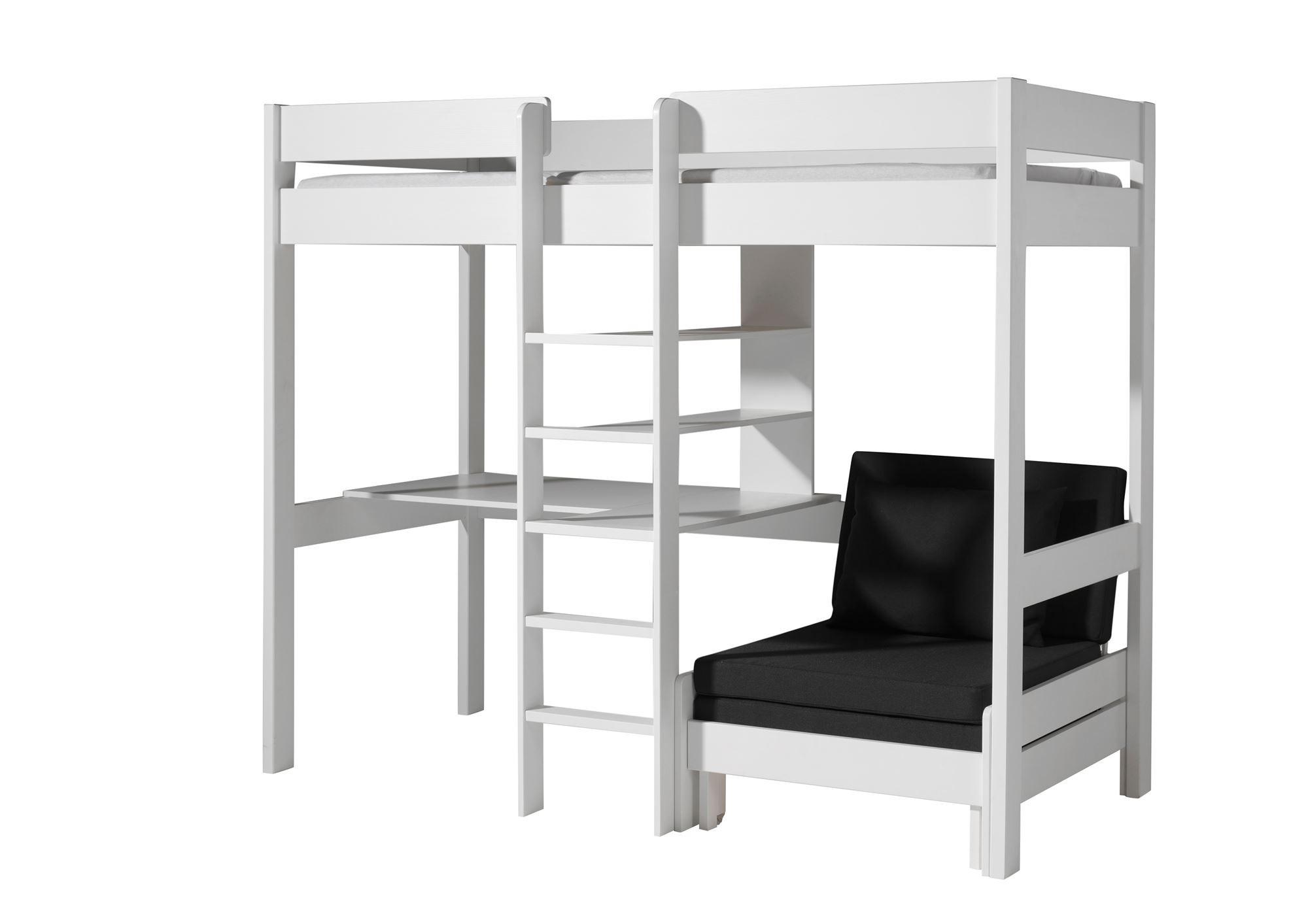 Wohnli Möbelsuche - HOCHBETT Karolina 208x175x105/206 aus Massivholz in Weiß