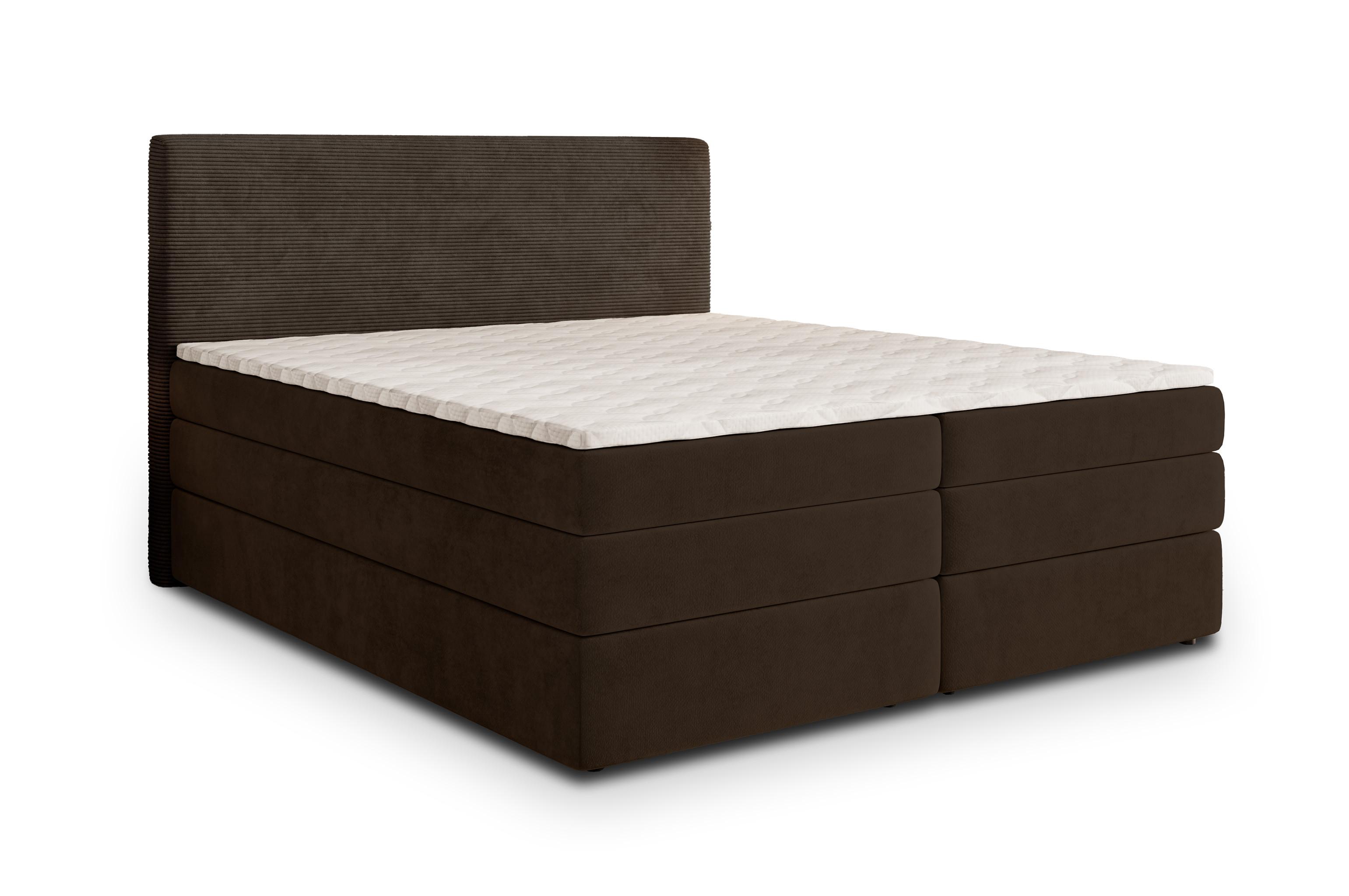 wohnli-moebel-suche-800000996454 Wohnli Möbelsuche - BOXSPRINGBETT MATERN 140x200 cm mit Matratze und Topper - Braun