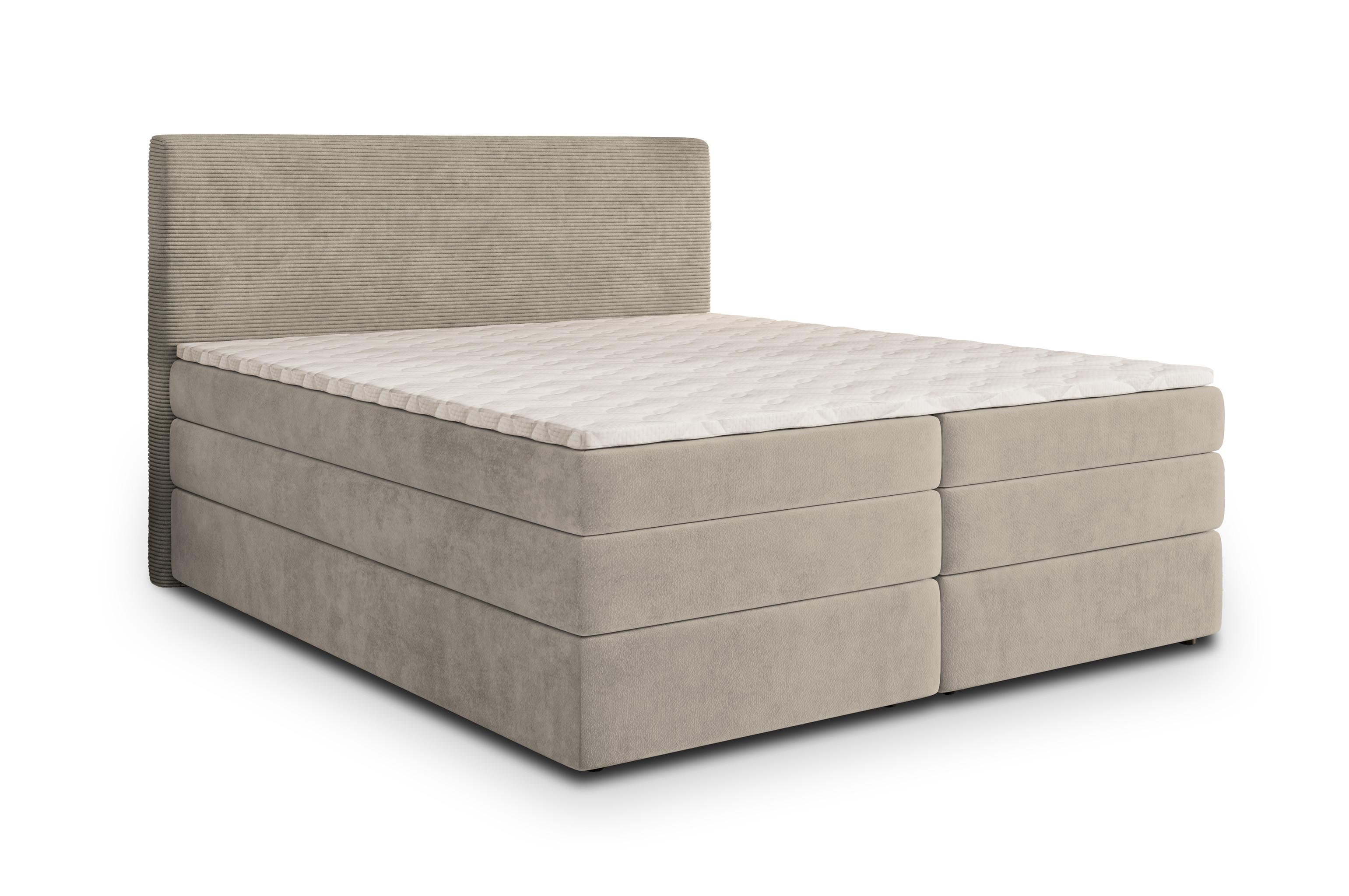 wohnli-moebel-suche-800000996463 Wohnli Möbelsuche - BOXSPRINGBETT MATERN 140x200 cm mit Matratze und Topper - Beige