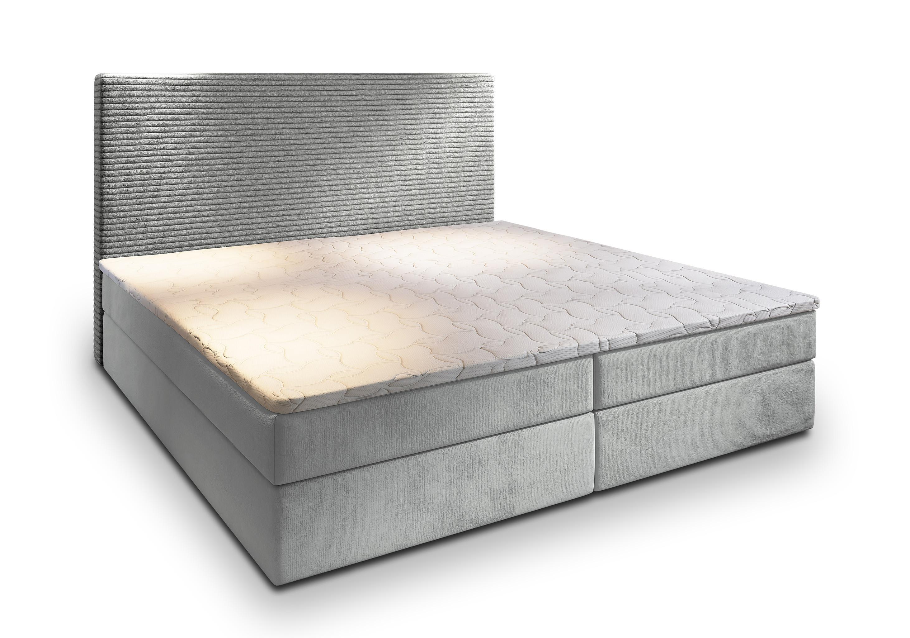 wohnli-moebel-suche-800000996519 Wohnli Möbelsuche - BOXBETT GIARRO 140x200 cm mit Matratze und Topper - Hellgrau
