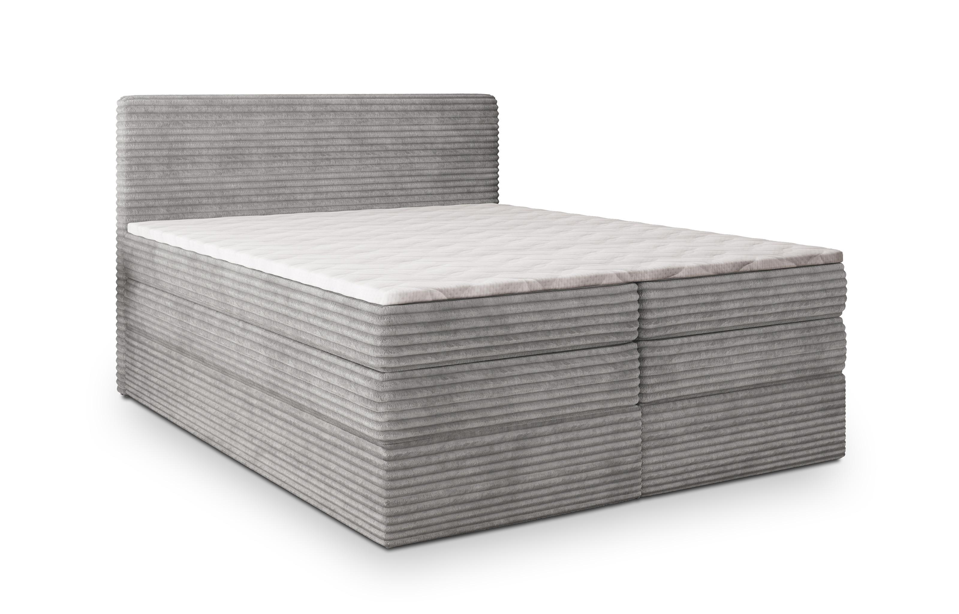 wohnli-moebel-suche-800000996545 Wohnli Möbelsuche - BOXSPRINGBETT LUNERA 180x200 cm mit Matratze und Topper - Hellgrau