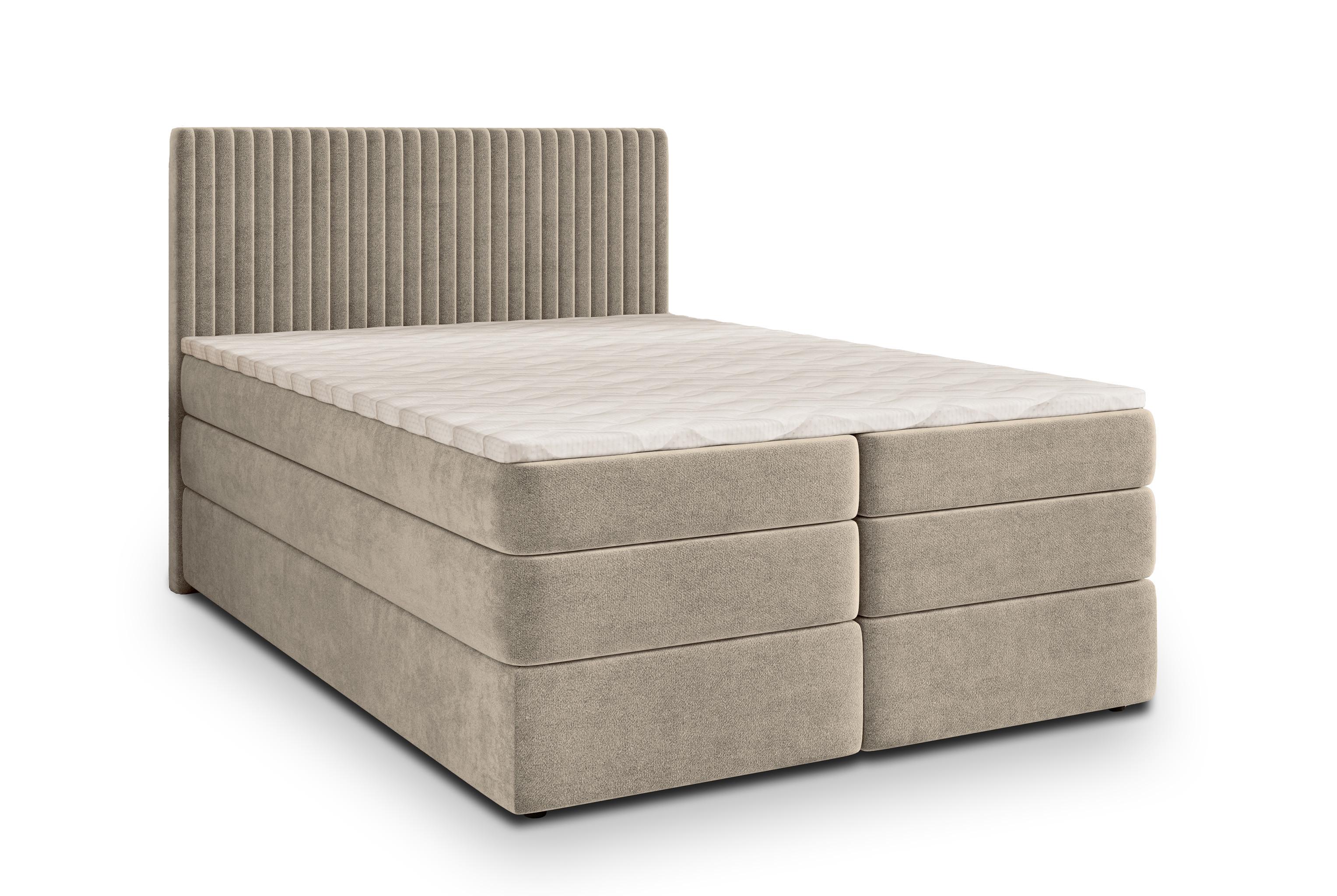 wohnli-moebel-suche-800000996594 Wohnli Möbelsuche - BOXSPRINGBETT FELBIO 160x200 cm mit Matratze und Topper - Beige