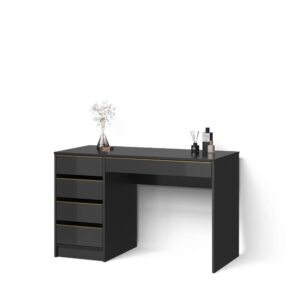 Wohnli Möbelsuche - SCHMINKTISCH Imola Schwarz/Gold ohne Spiegel
