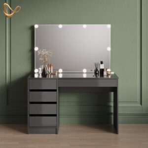 wohnli-moebel-suche-800000997559-1 SCHMINKTISCH Imola Anthrazit 120 cm mit LED Beleuchtung Holzwerkstoff Livinity® Möbel > Tische > Schminktische Anthrazit