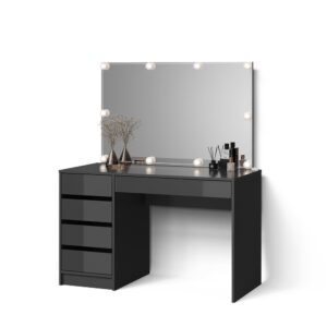 Wohnli Möbelsuche - SCHMINKTISCH Imola Anthrazit 120 cm mit LED Beleuchtung