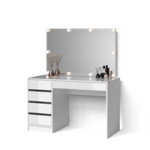 Wohnli Möbelsuche - SCHMINKTISCH Imola Weiß 120 cm mit LED Beleuchtung