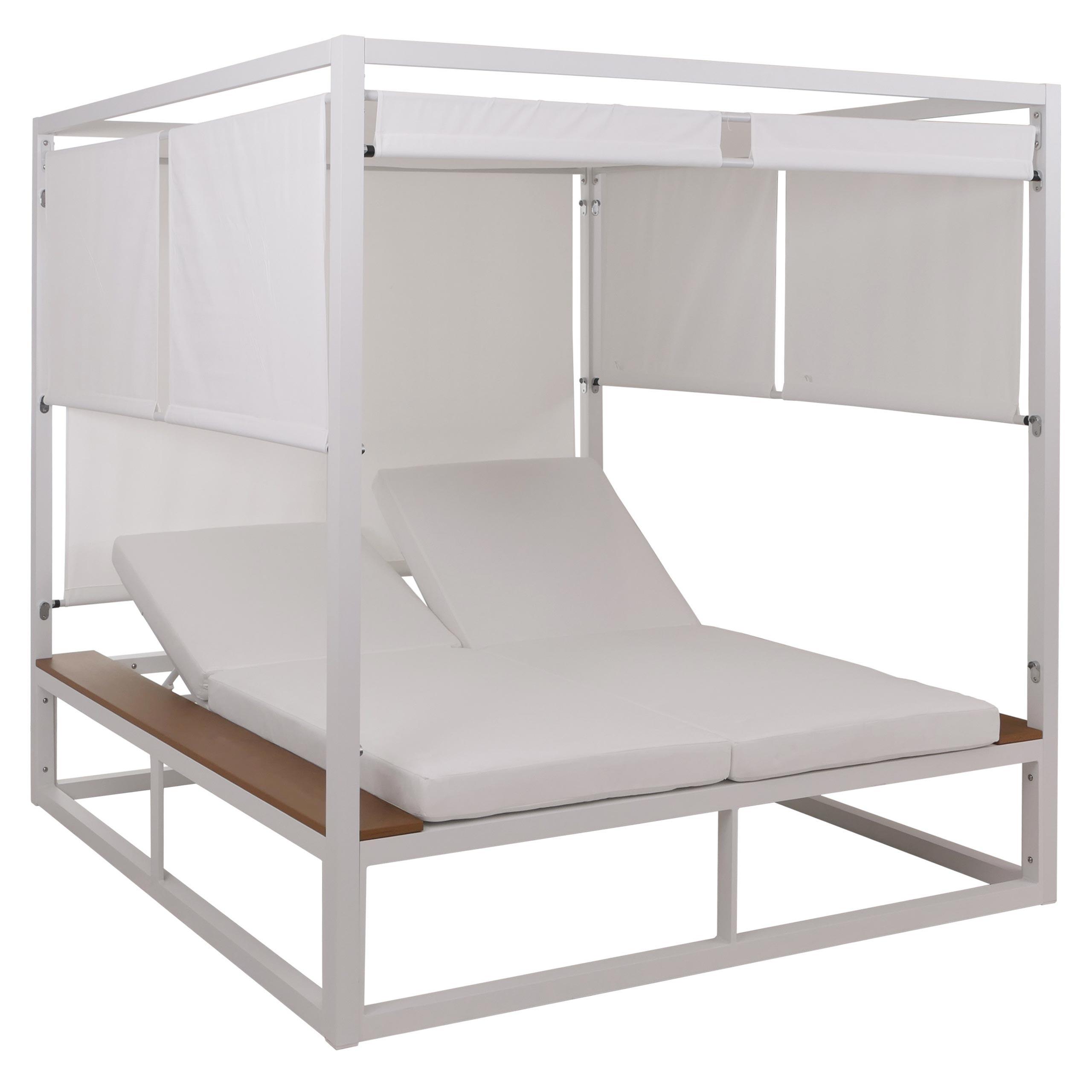 Wohnli Möbelsuche - LOUNGE-GARTENLIEGE M63B Weiß