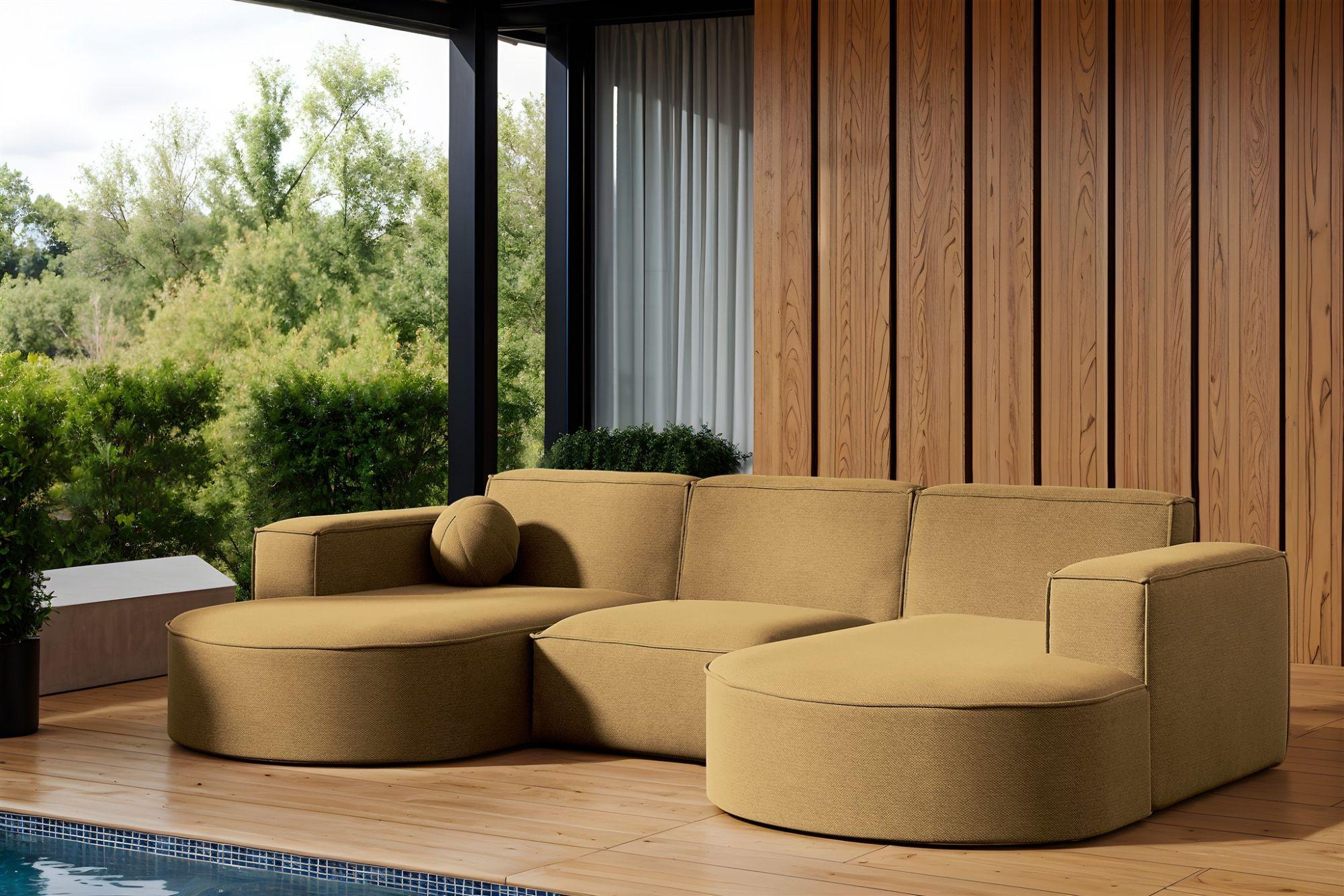 SOFA U-form Sunday Textil Fun Möbel Möbel > Sofas & Couches > Wohnlandschaften > Wohnlandschaften U-Form Braun