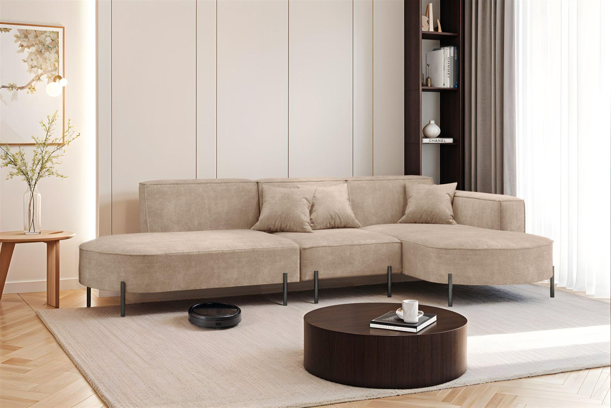 ECKSOFA Valencia Textil Fun Möbel Möbel > Sofas & Couches > Wohnlandschaften > Ecksofas Beige