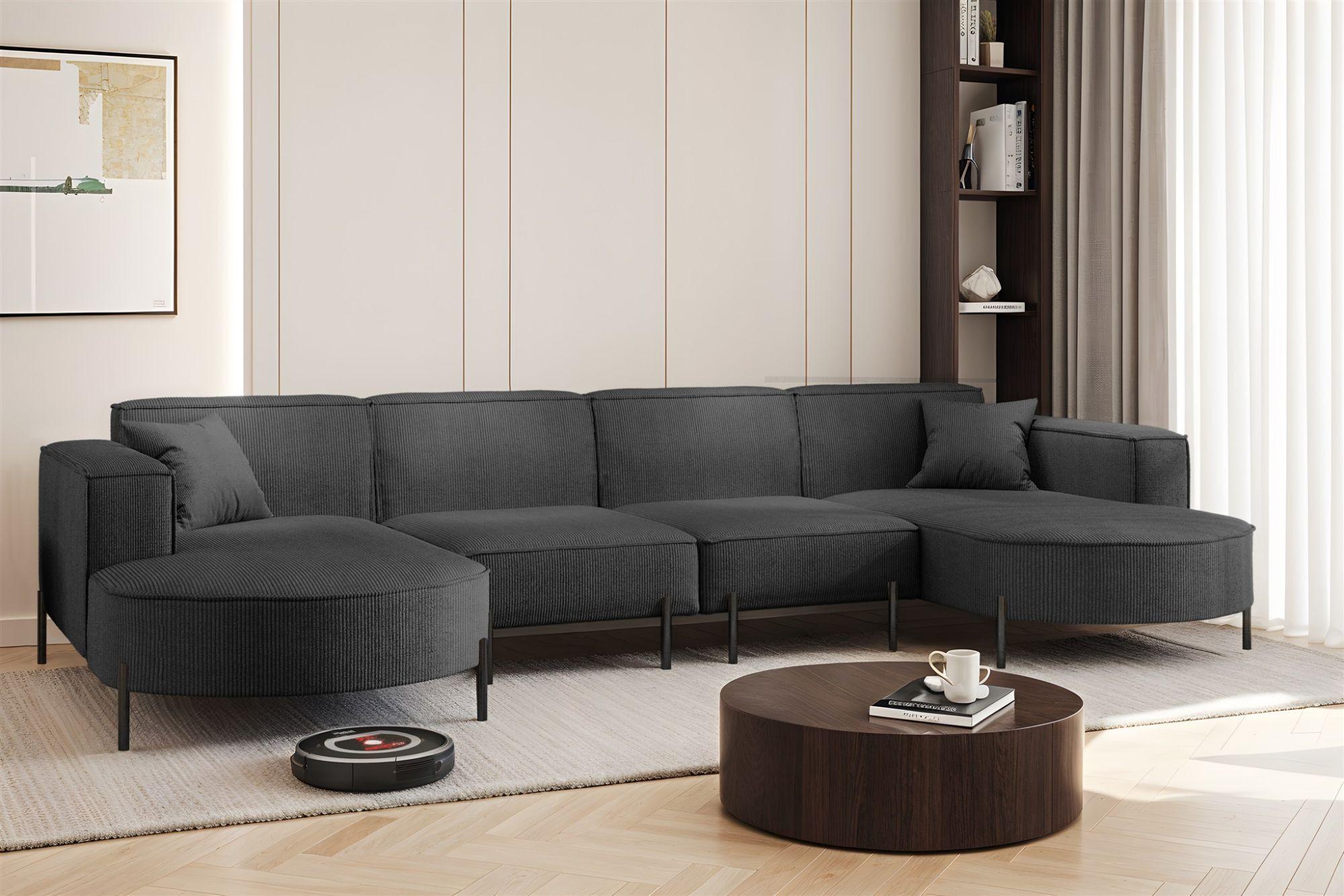 wohnli-moebel-suche-800001000792-1 WOHNLANDSCHAFT Valencia Xl Textil Fun Möbel Möbel > Sofas & Couches > Wohnlandschaften > Wohnlandschaften U-Form Anthrazit