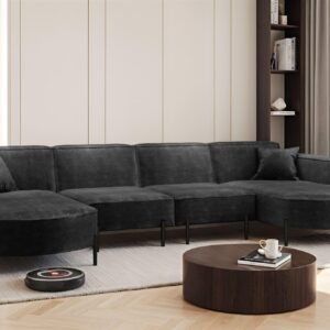 WOHNLANDSCHAFT Valencia Xl Textil Fun Möbel Möbel > Sofas & Couches > Wohnlandschaften > Wohnlandschaften U-Form Anthrazit
