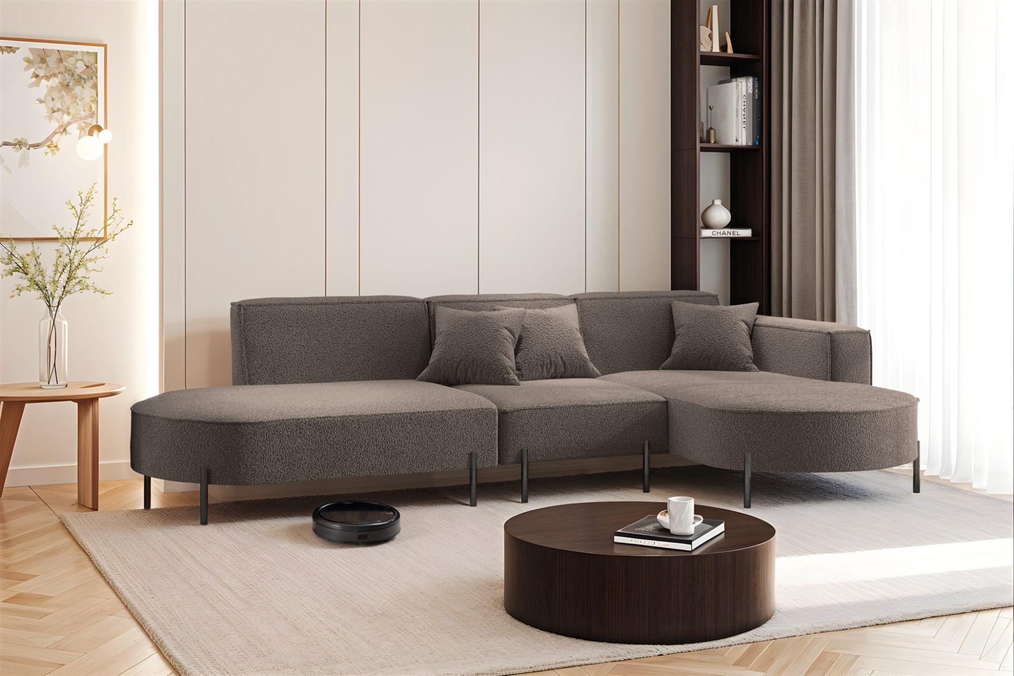 wohnli-moebel-suche-800001000921-1 ECKSOFA Valencia Textil Fun Möbel Möbel > Sofas & Couches > Wohnlandschaften > Ecksofas Braun