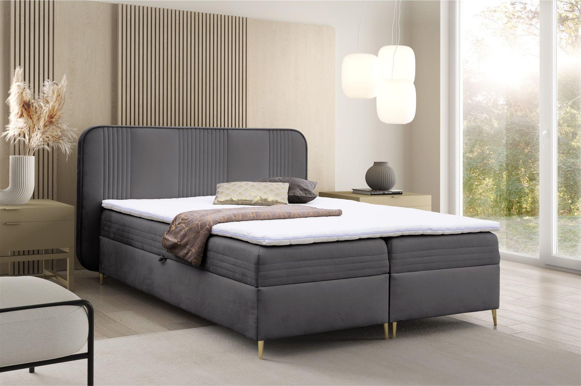 BOXBETT Alize Textil Fun Möbel Möbel > Betten > Boxspringbetten Anthrazit