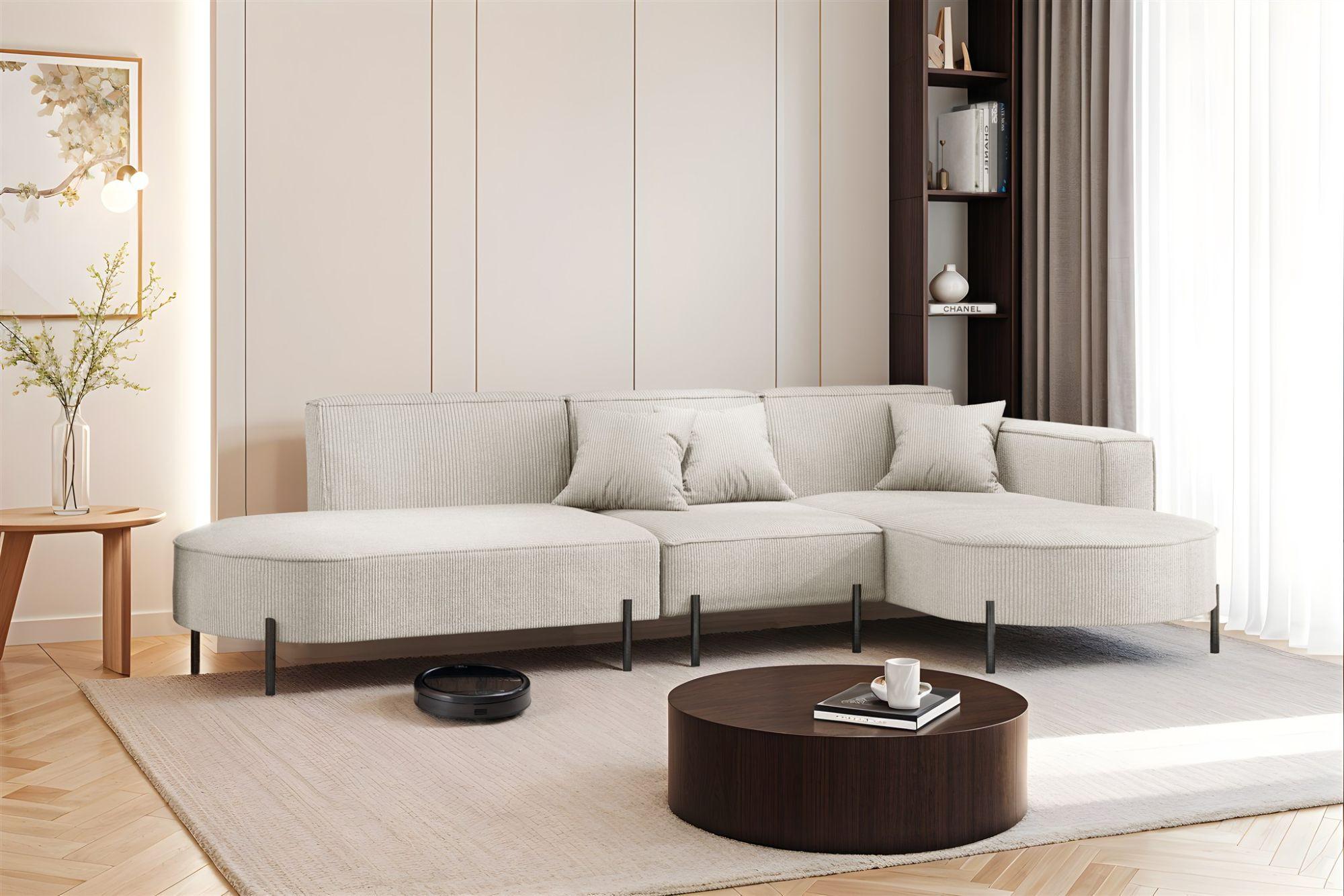 ECKSOFA Valencia Textil Fun Möbel Möbel > Sofas & Couches > Wohnlandschaften > Ecksofas Beige
