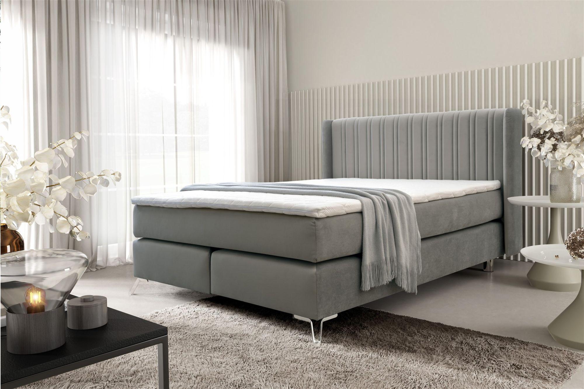 BOXSPRINGBETT Agnus Textil Fun Möbel Möbel > Betten > Boxspringbetten Grau