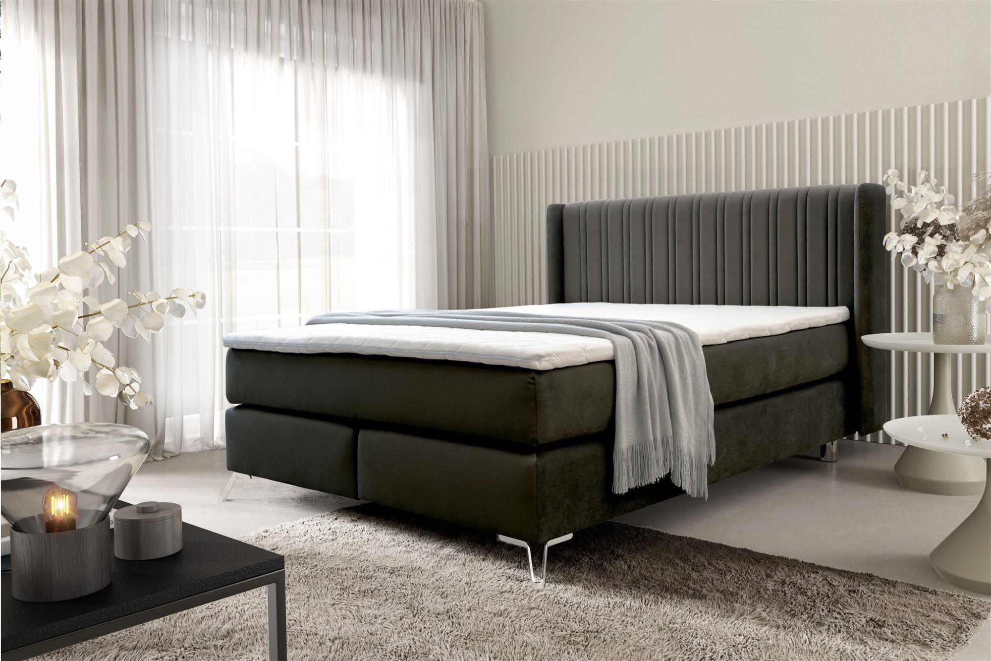 wohnli-moebel-suche-800001001085-1 BOXSPRINGBETT Agnus Textil Fun Möbel Möbel > Betten > Boxspringbetten Schwarz