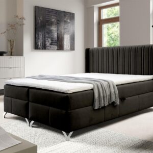 BOXBETT Damien Textil Fun Möbel Möbel > Betten > Boxspringbetten Schwarz