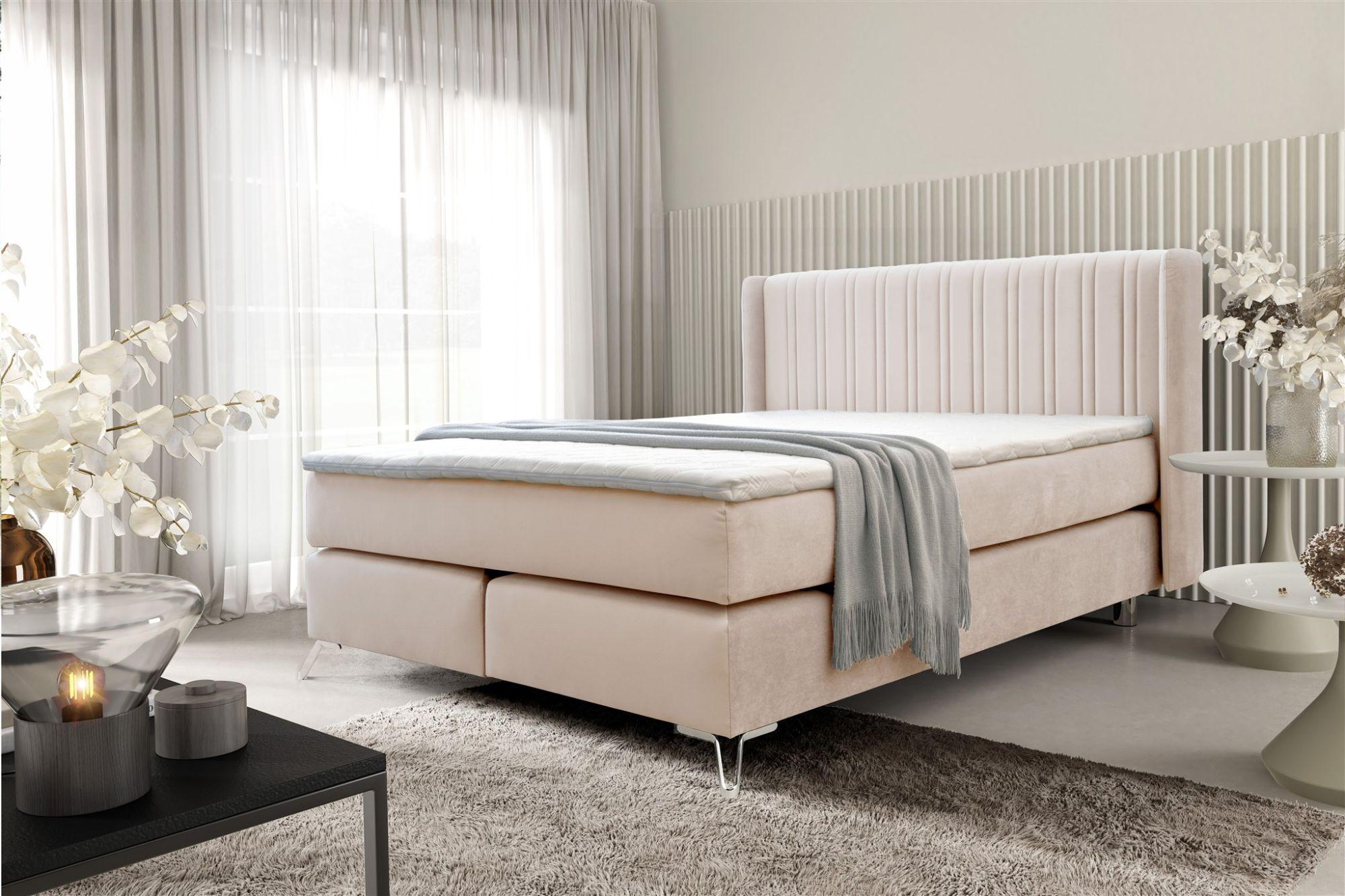BOXSPRINGBETT Agnus Textil Fun Möbel Möbel > Betten > Boxspringbetten Weiß