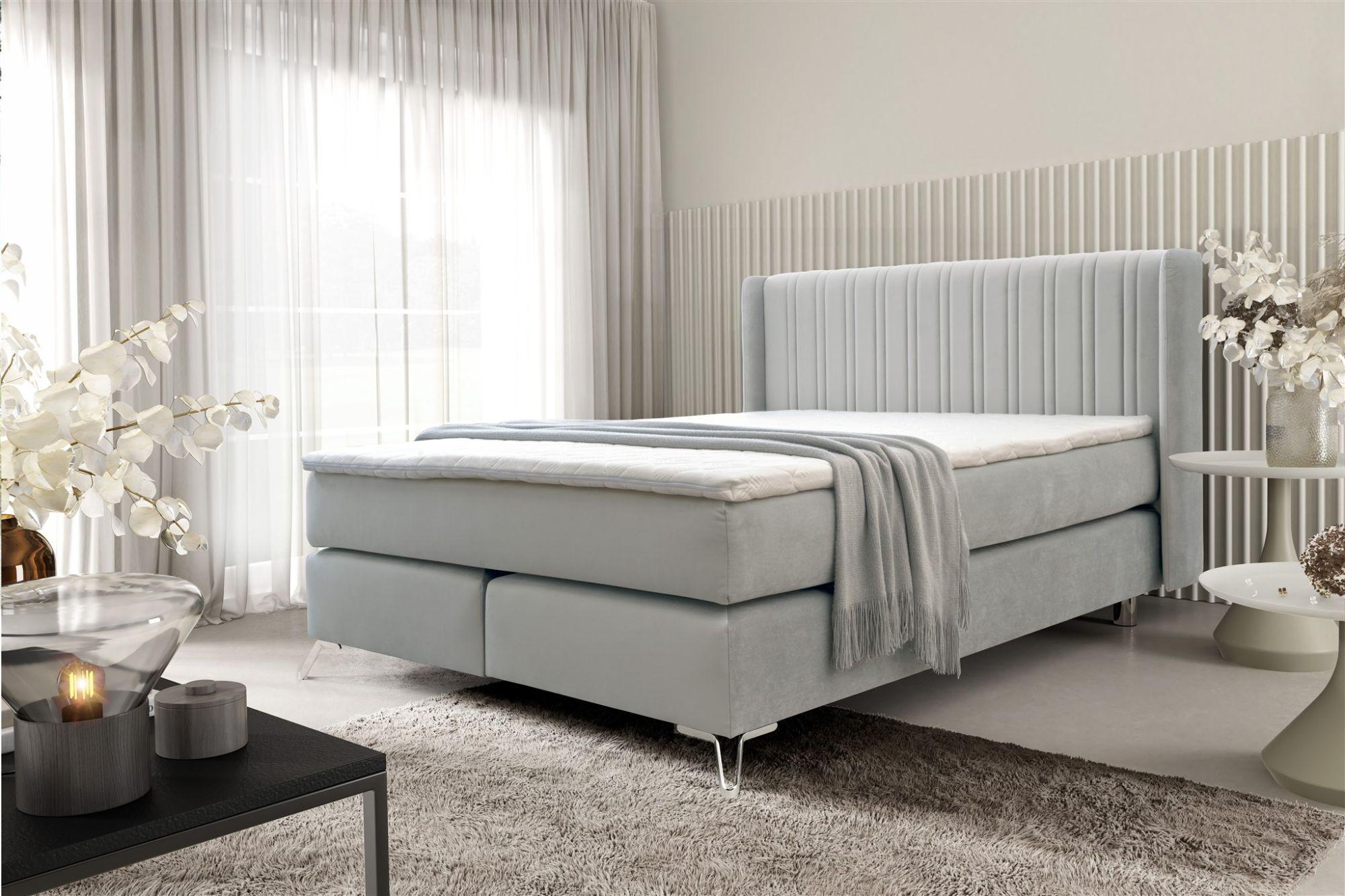 wohnli-moebel-suche-800001001101-1 BOXSPRINGBETT Agnus Textil Fun Möbel Möbel > Betten > Boxspringbetten Grau
