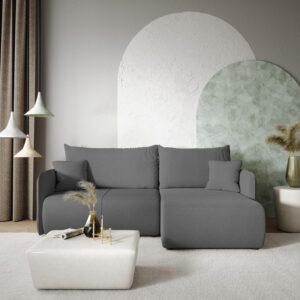 wohnli-moebel-suche-800001001335-1 ECKSOFA Calgary Textil Fun Möbel Möbel > Sofas & Couches > Wohnlandschaften > Ecksofas Grau