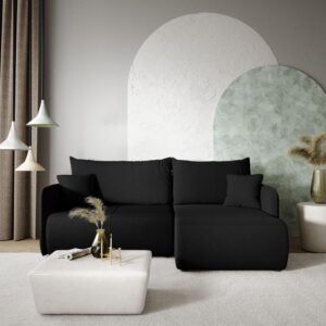 wohnli-moebel-suche-800001001347-1 ECKSOFA Calgary Textil Fun Möbel Möbel > Sofas & Couches > Wohnlandschaften > Ecksofas Schwarz
