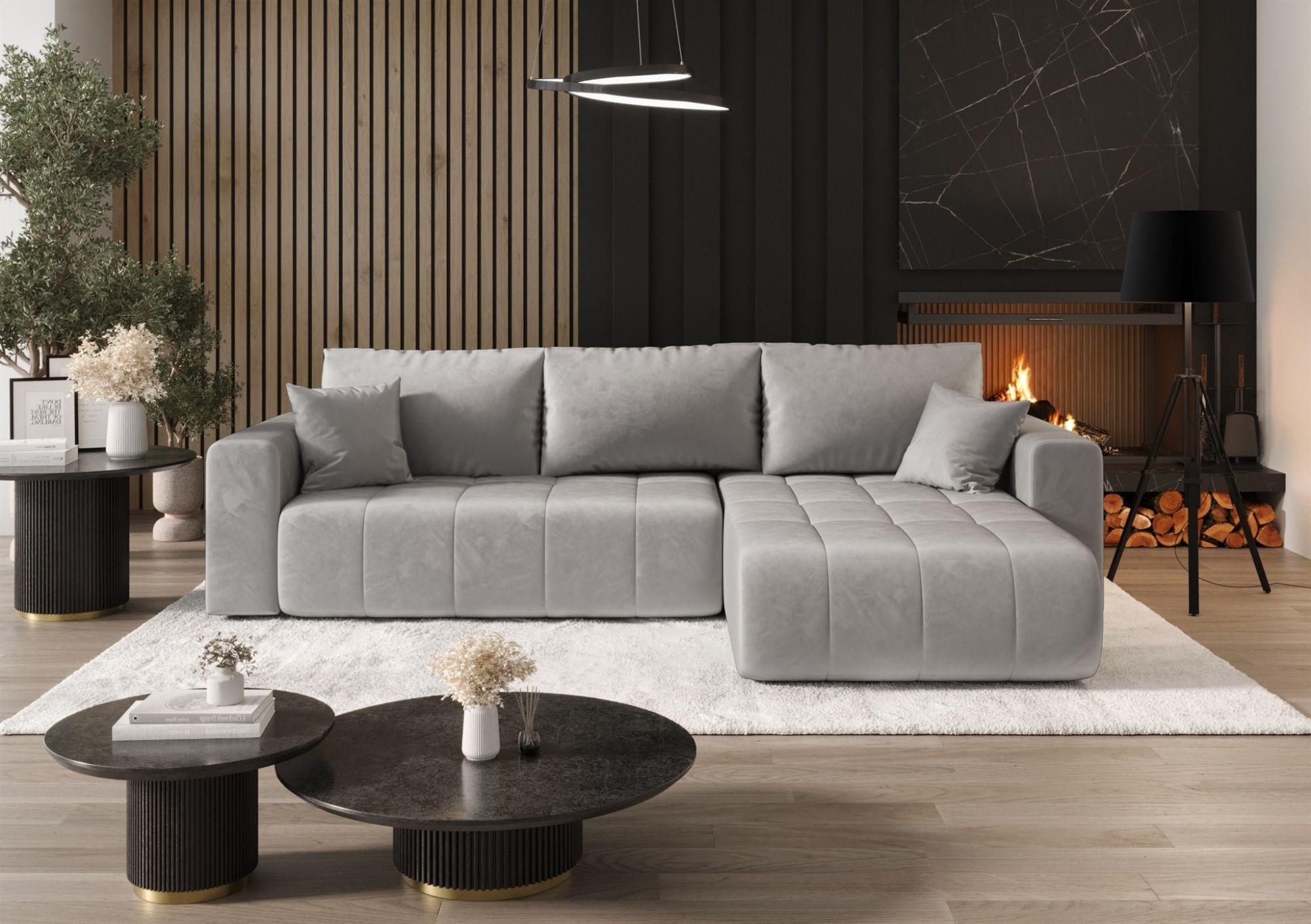 wohnli-moebel-suche-800001001353-1 ECKSOFA Camila Textil Fun Möbel Möbel > Sofas & Couches > Wohnlandschaften > Ecksofas Grau