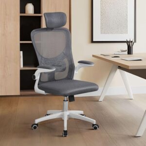 wohnli-moebel-suche-800001001608-1 BÜROSTUHL Baltimore Weiß Grau Kunststoff Juskys Möbel > Stühle > Bürostühle > Gamingstühle Grau