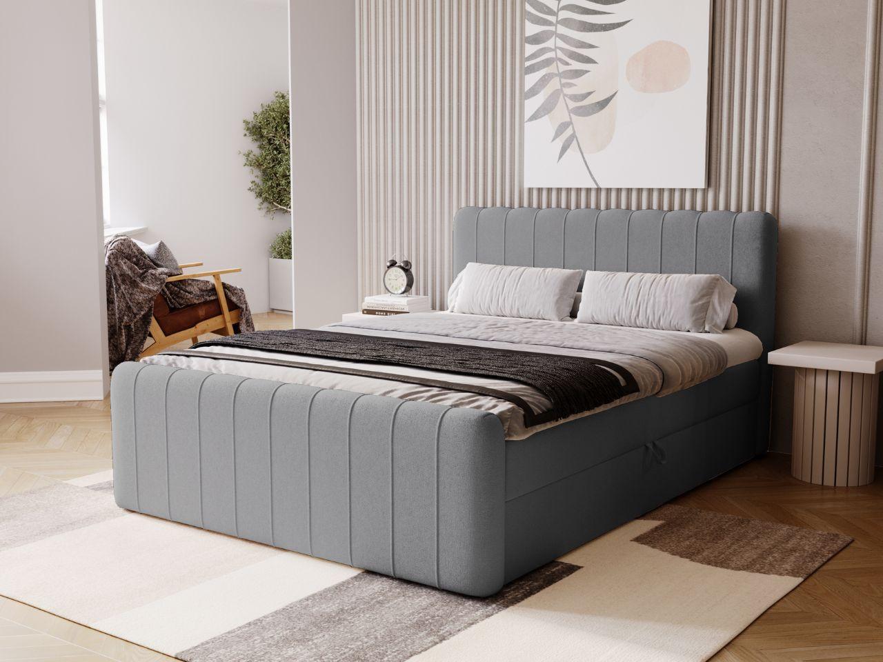 wohnli-moebel-suche-800001001740-1 BOXBETT Osteno 180x200 Dunkelgrau Textil Graingold Möbel > Betten > Boxspringbetten Grau