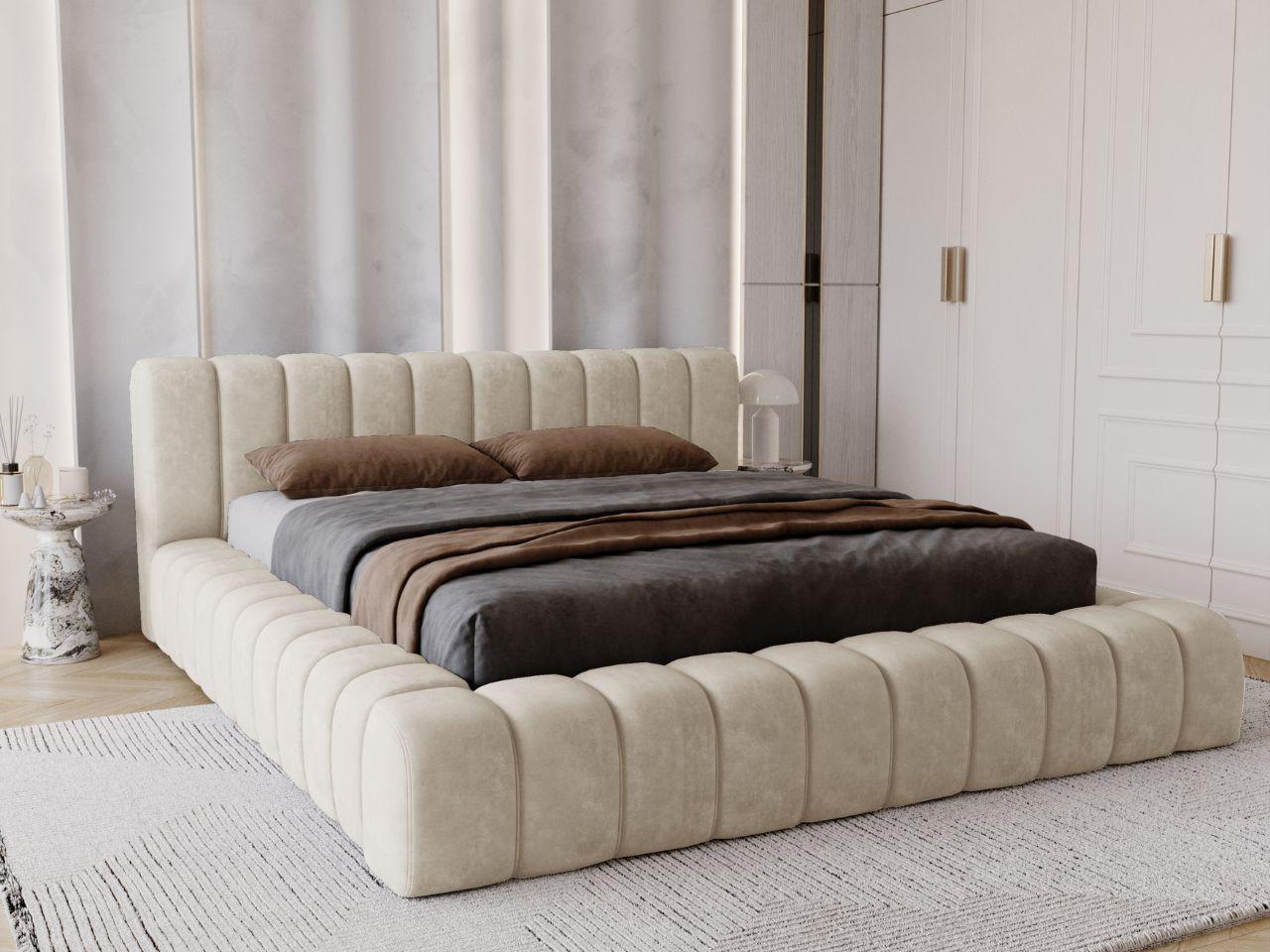 POLSTERBETT Italia 140x200 Beige Textil Graingold Möbel > Betten > Polsterbetten Beige