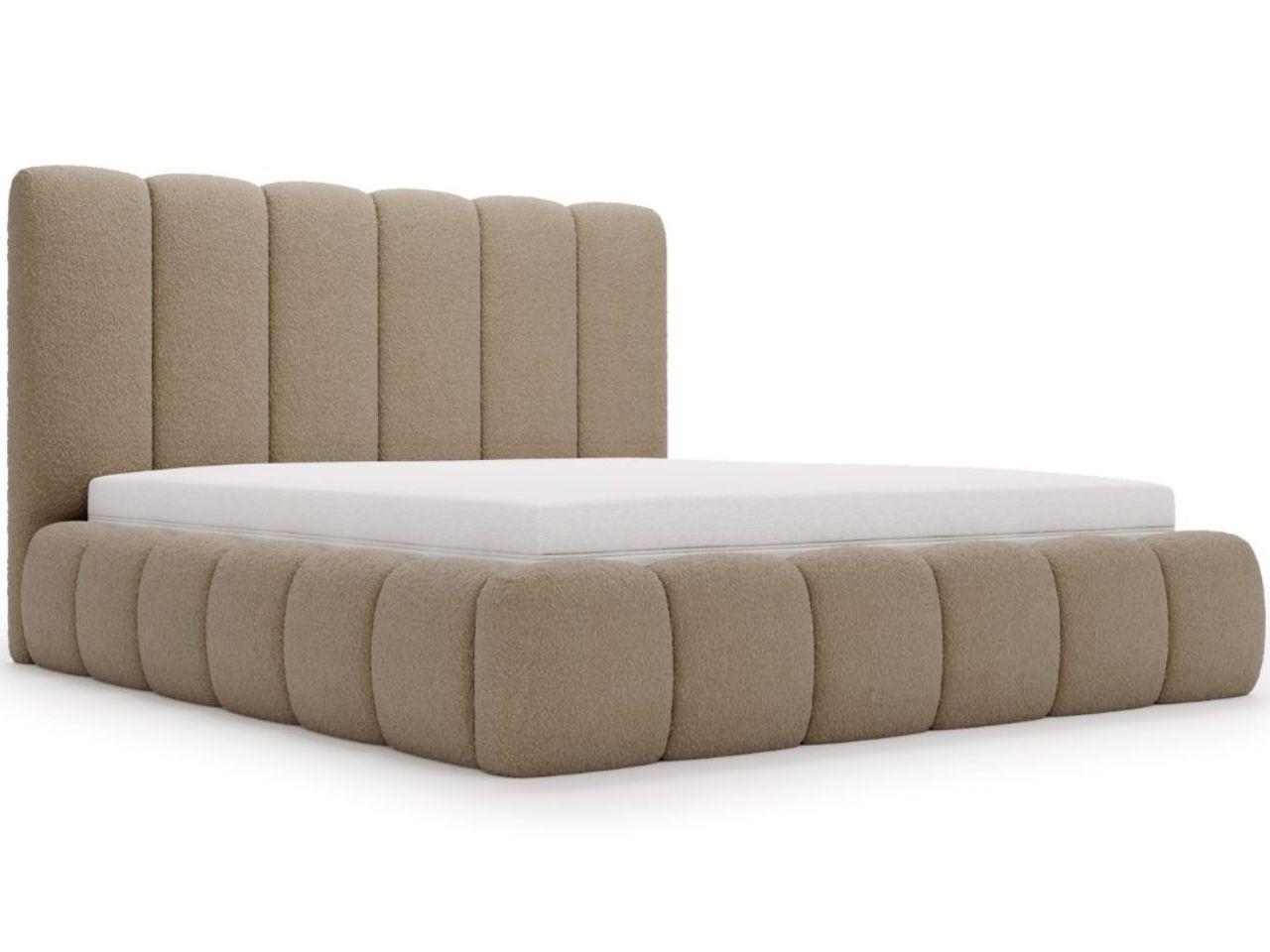 wohnli-moebel-suche-800001002317 Wohnli Möbelsuche - POLSTERBETT Imperial 200x200 Bouclé-Stoff Braun