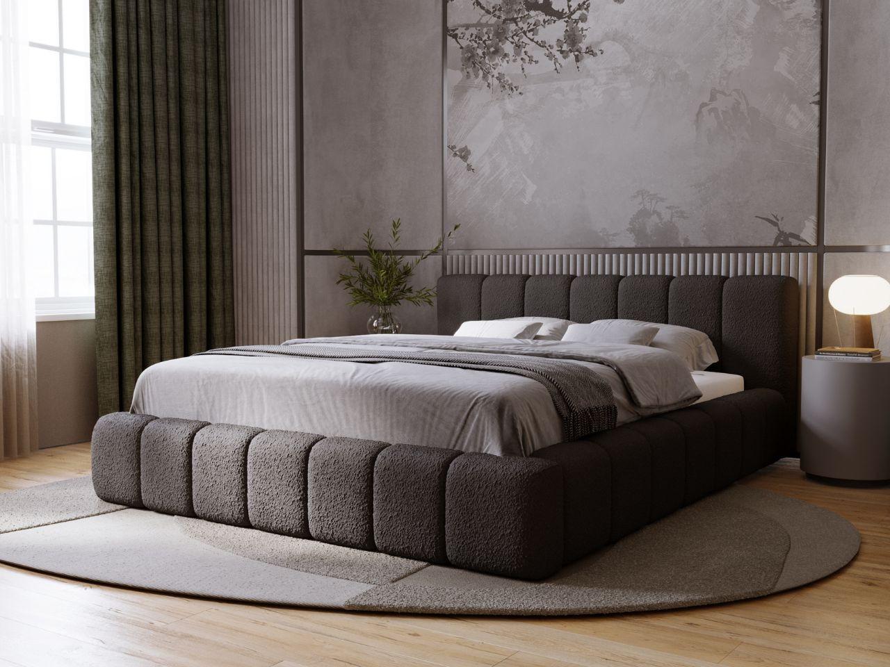 wohnli-moebel-suche-800001002321-1 POLSTERBETT Orio 140x200 Schwarz Textil Graingold Möbel > Betten > Polsterbetten Schwarz