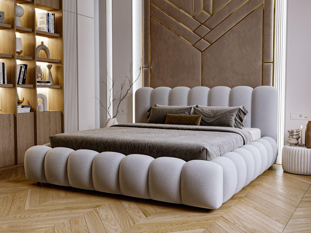 wohnli-moebel-suche-800001002322-1 POLSTERBETT Averia 160x200 Hellgrau Textil Graingold Möbel > Betten > Polsterbetten Grau
