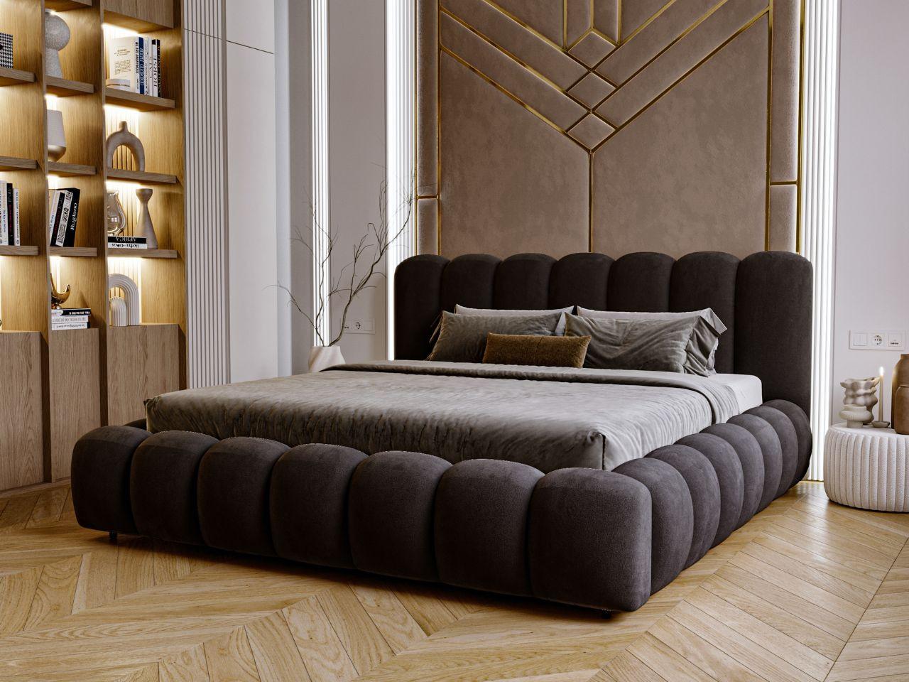 wohnli-moebel-suche-800001002357-1 POLSTERBETT Averia 180x200 Dunkelgrau Textil Graingold Möbel > Betten > Polsterbetten Grau
