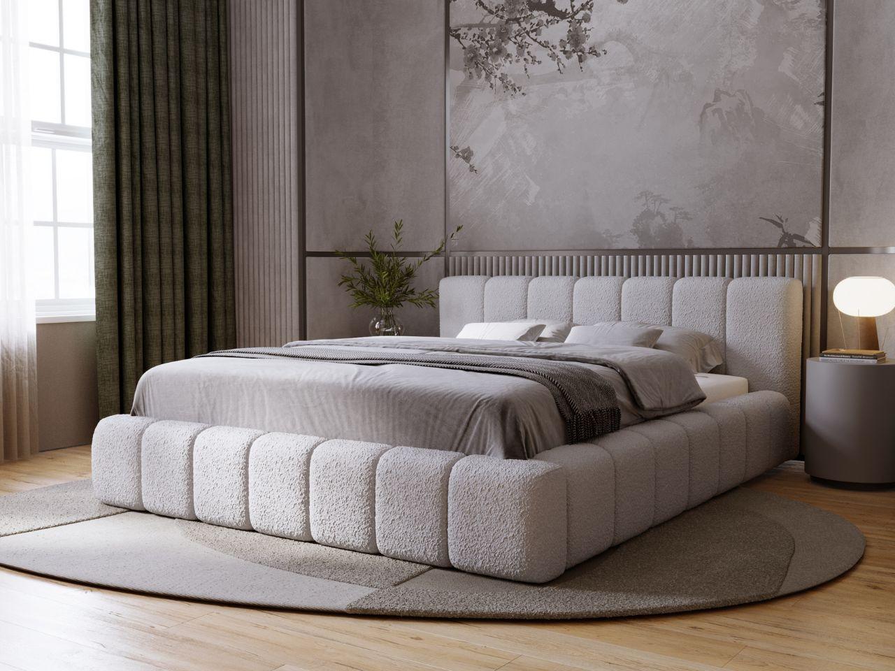 wohnli-moebel-suche-800001002374-1 POLSTERBETT Orio 160x200 Grau Textil Graingold Möbel > Betten > Polsterbetten Grau