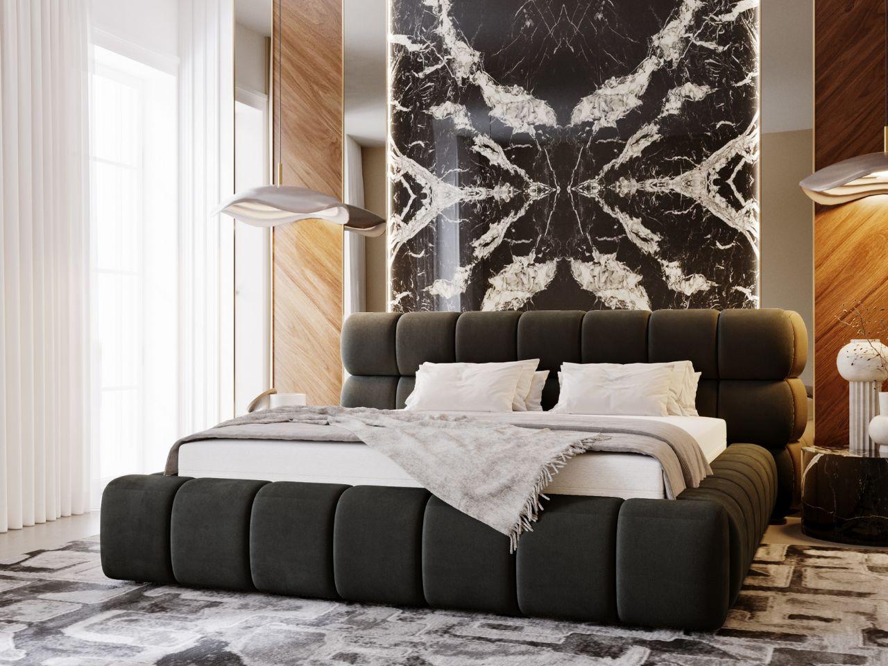 wohnli-moebel-suche-800001002396-1 POLSTERBETT Mellow 140x200 Dunkelgrau Textil Graingold Möbel > Betten > Polsterbetten Grau